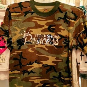 Stock Show Princess t-shirt. Camo t-shirt.